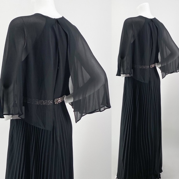 NWT Laundry by Shelli Segal Cape Chiffon Gown - Picture 7 of 15